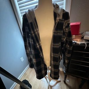 Blue plaid button up